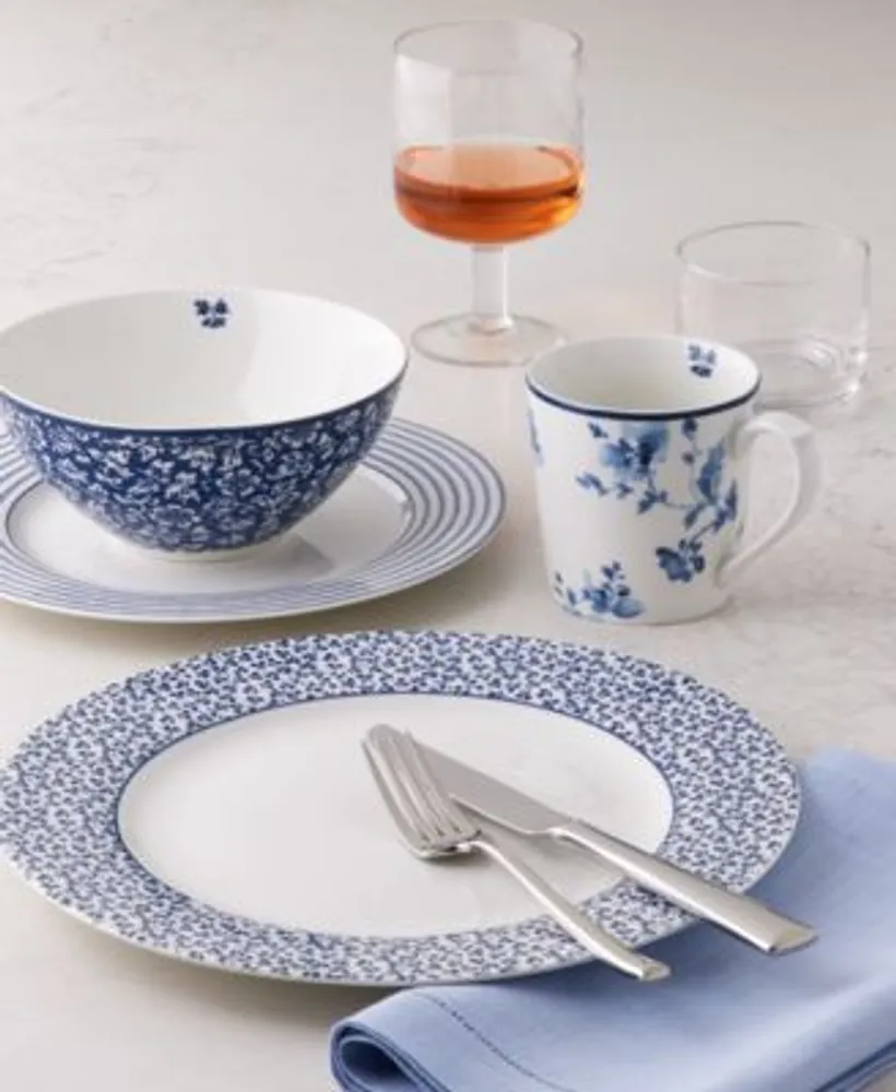 Laura Ashley Blueprint Dinnerware Lenox Tuscany Glassware Oneida Pearce Flatware