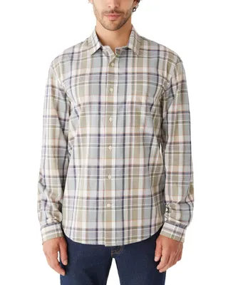 Frank And Oak Men's Relaxed-Fit Multi-Plaid Long-Sleeve Button-Up Shirt