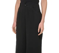 Dkny Women's Top-Stitched Crinkle Trousers