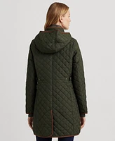 Lauren Ralph Women's Hooded Quilted Coat