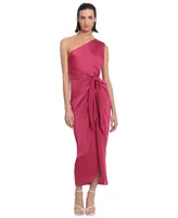 Donna Morgan Women's One-Shoulder Midi Dress