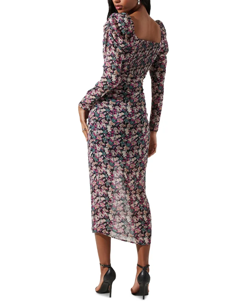Astr the Label Women's Jamila Printed Sweetheart-Neck Dress