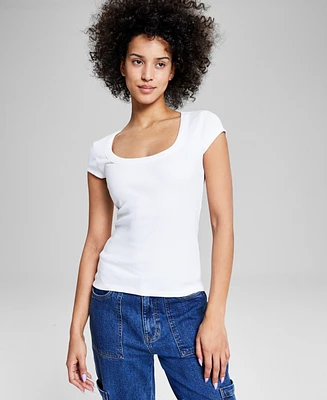 And Now This Women's Scoop-Neck Cap-Sleeve Top, Created for Macy's