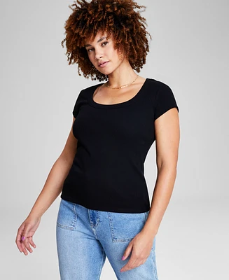 And Now This Women's Scoop-Neck Cap-Sleeve Top, Created for Macy's