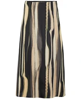 Vero Moda Women's Marble Print Midi Skirt