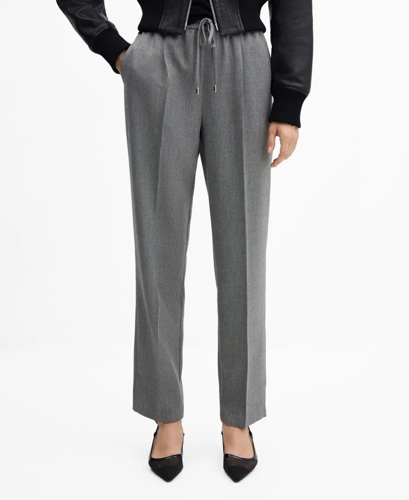 Mango Women's Flowy Jogger Pants