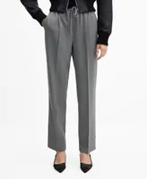 Mango Women's Flowy Jogger Pants