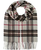 V. Fraas Men's Classic Plaid Cashmere Scarf