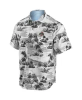 Men's Tommy Bahama Black Ohio State Buckeyes Tropical Horizons Button-Up Shirt