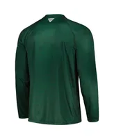 Men's Columbia Green Michigan State Spartans Pfg Terminal Tackle Omni-Shade Raglan Long Sleeve T-shirt