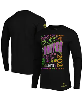 Men's Mitchell & Ness Black D.c. United Papel Picado Long Sleeve T-shirt