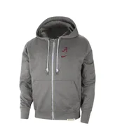 Men's Nike Heather Gray Alabama Crimson Tide Standard Issue Player Performance Full-Zip Hoodie