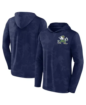 Men's Fanatics Navy Notre Dame Fighting Irish Camo Hoodie Long Sleeve T-shirt