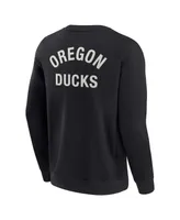 Men's and Women's Fanatics Signature Black Oregon Ducks Super Soft Pullover Crew Sweatshirt