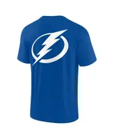 Men's and Women's Fanatics Signature Blue Tampa Bay Lightning Super Soft Short Sleeve T-shirt