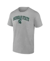 Men's Fanatics Steel Michigan State Spartans Campus T-shirt