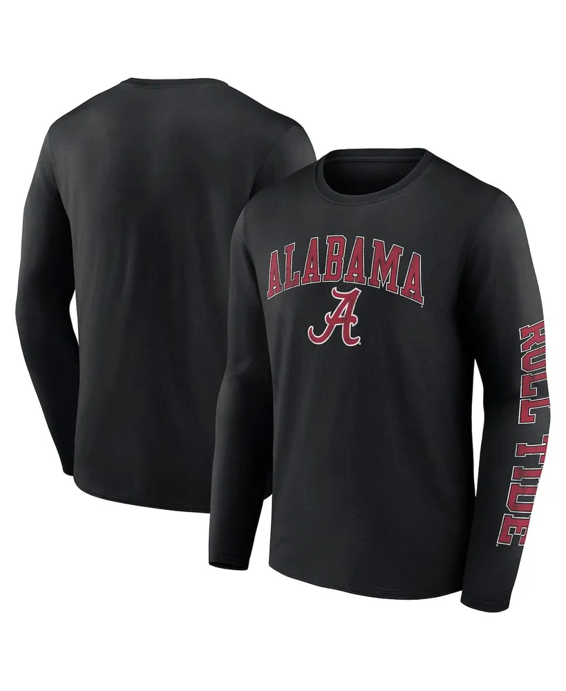 Men's Fanatics Crimson Alabama Tide Distressed Arch Over Logo Long Sleeve T-shirt