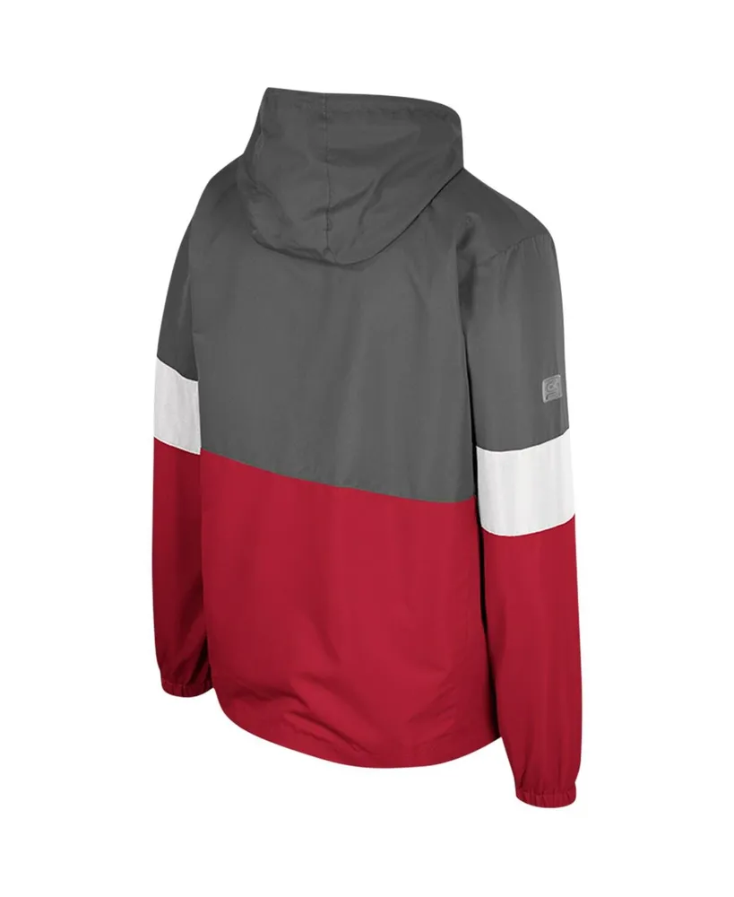 Men's Colosseum Charcoal Indiana Hoosiers Miles Full-Zip Jacket