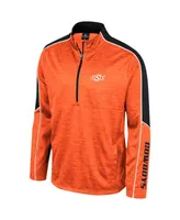 Men's Colosseum Orange Oklahoma State Cowboys Marled Half-Zip Jacket