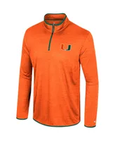 Men's Colosseum Orange Miami Hurricanes Wright Quarter-Zip Windshirt