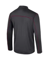 Men's Colosseum Black Montana Grizzlies Cameron Quarter-Zip Windshirt