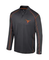 Men's Colosseum Black Texas Longhorns Cameron Quarter-Zip Windshirt