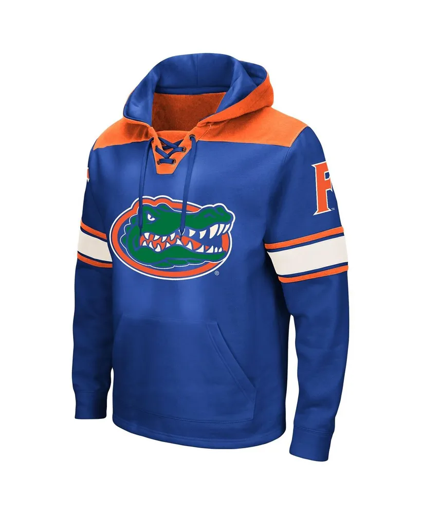 Men's Colosseum Royal Florida Gators Big and Tall Hockey Lace-Up Pullover Hoodie