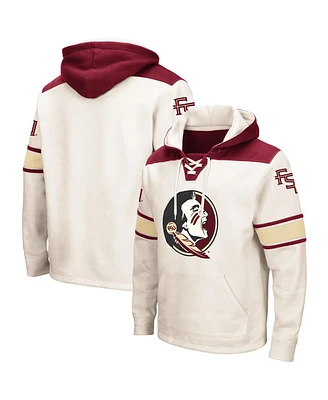 Men's Colosseum Cream Florida State Seminoles 2.0 Lace-Up Hoodie