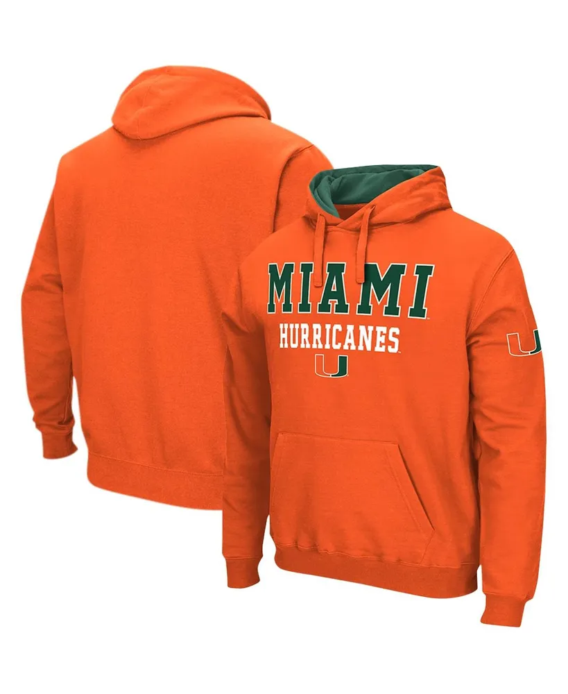 Men's Colosseum Orange Miami Hurricanes Sunrise Pullover Hoodie