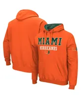 Men's Colosseum Orange Miami Hurricanes Sunrise Pullover Hoodie