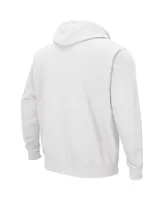 Men's Colosseum White Michigan Wolverines Sunrise Pullover Hoodie