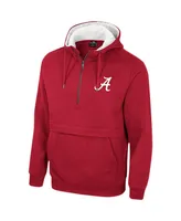 Men's Colosseum Crimson Alabama Tide Half-Zip Hoodie