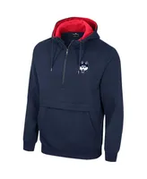 Men's Colosseum Navy UConn Huskies Half-Zip Hoodie