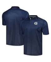 Men's Colosseum Navy Georgetown Hoyas Honeycomb Raglan Polo Shirt