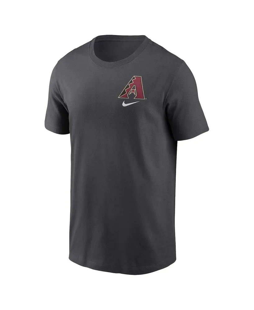 Men's Nike Charcoal Arizona Diamondbacks Logo Sketch Bar T-shirt