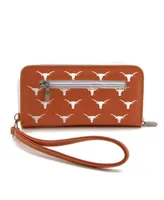 Women's Texas Longhorns Zip-Around Wristlet Wallet