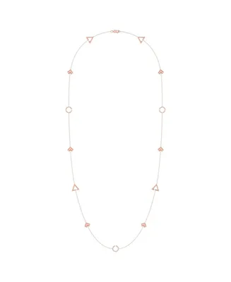 LuvMyJewelry Avani Skyline Geometric Layered Sterling Silver Diamond Necklace