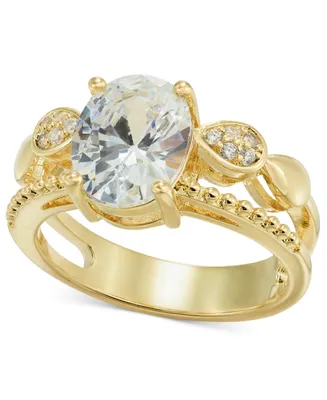 Charter Club Gold-Tone Cubic Zirconia Double Band Ring, Created for Macy's