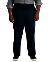 Haggar Men's Big & Tall Premium No Iron Khaki Classic Fit Flat Front Hidden Expandable Waistband Pants