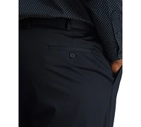 Haggar Men's Big & Tall Premium No Iron Khaki Classic-Fit Pleated Hidden Expandable Waistband Pants