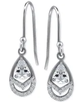 Giani Bernini Cubic Zirconia Pear Drop Earrings in Sterling Silver, Created for Macy's