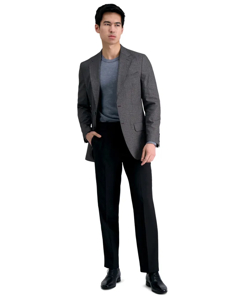 Haggar Men's Premium Comfort Straight-Fit 4-Way Stretch Wrinkle-Free Flat-Front Dress Pants