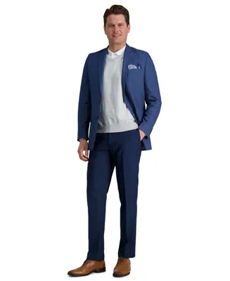 Haggar Men's Premium Comfort Straight-Fit 4-Way Stretch Wrinkle-Free Flat-Front Dress Pants