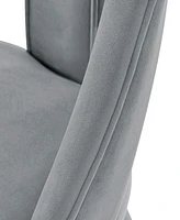 Manhattan Comfort Neda 2-Piece Velvet Upholstered Dining Chair Set