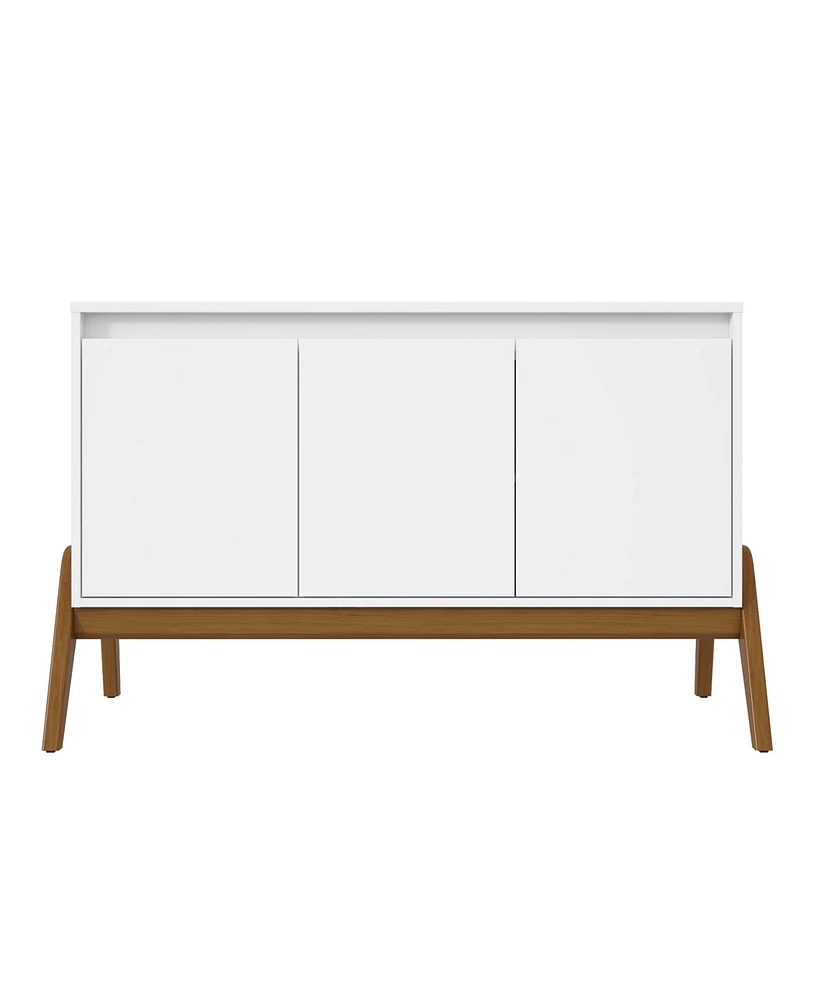 Manhattan Comfort Gales 48.50" Medium Density Fiberboard 4-Shelf Sideboard