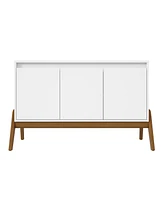 Manhattan Comfort Gales 48.50" Medium Density Fiberboard 4-Shelf Sideboard