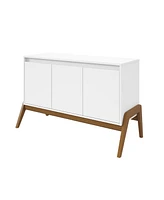 Manhattan Comfort Gales 48.50" Medium Density Fiberboard 4-Shelf Sideboard