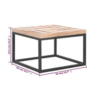 vidaXL Coffee Table 19.7"x19.7"x13.2" Solid Wood