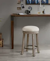 Ink+Ivy 19.25" Oaktown Wide Wood Swivel Counter Stool