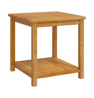 Side Table Solid Acacia Wood 17.7"x17.7"x17.7"